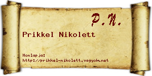 Prikkel Nikolett névjegykártya