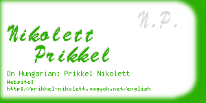 nikolett prikkel business card